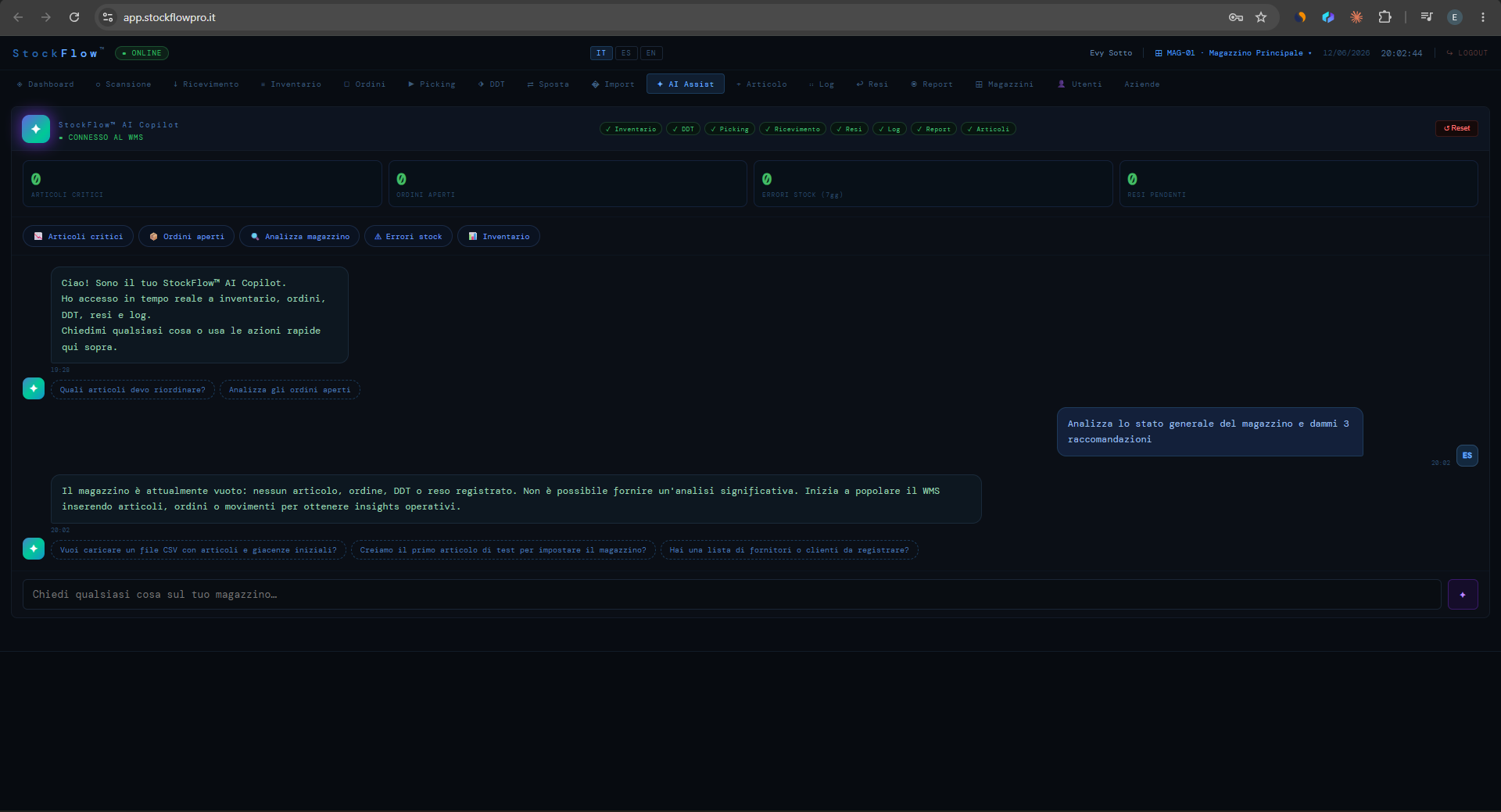 AI Copilot StockFlow